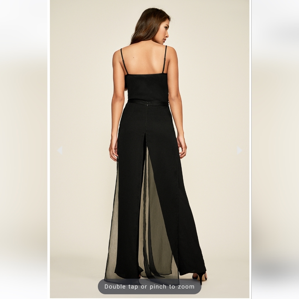 Tadashi Seaton Chiffon Panel Pant, Size 4 - Picture 3 of 14